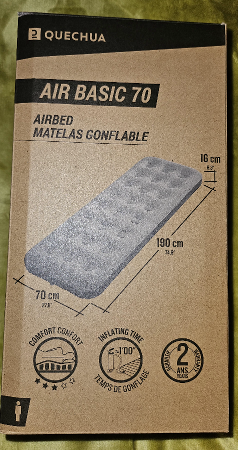 Quechua Air Basic 70 Airbed - New in Box!