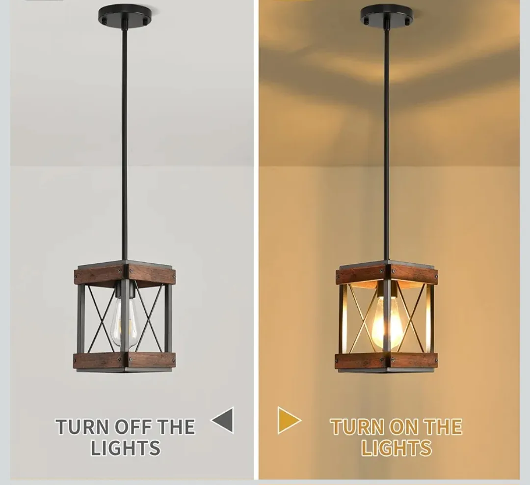 HOXIYA Farmhouse Pendant Light - 2 Pack image indicator(5)
