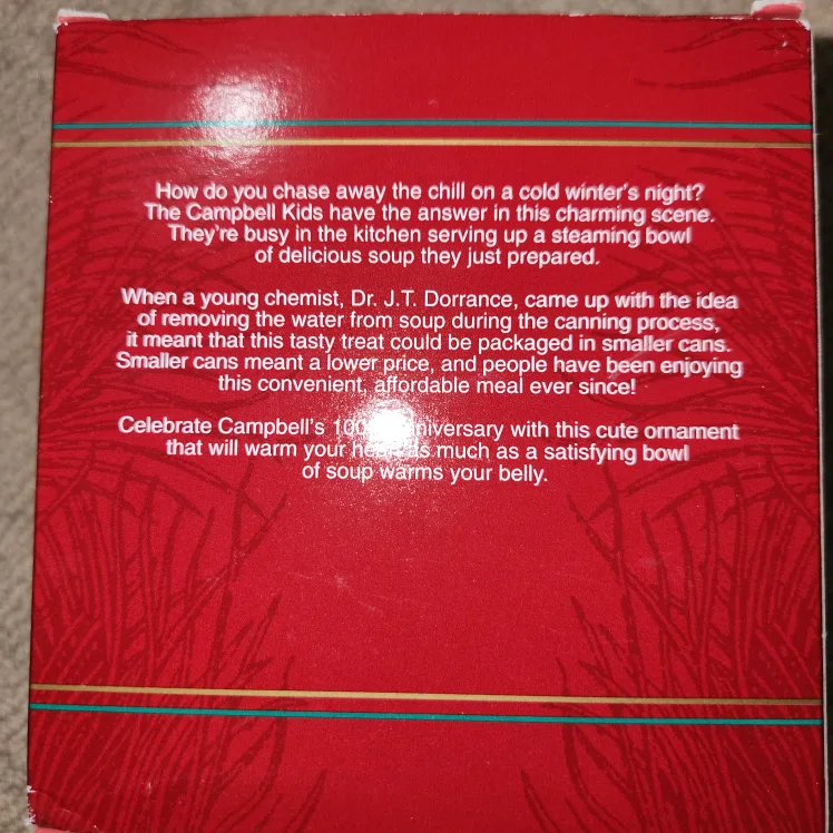 Campbell's M'm! M'm! From the Kitchen Ornament Carlton Cards image indicator(2)