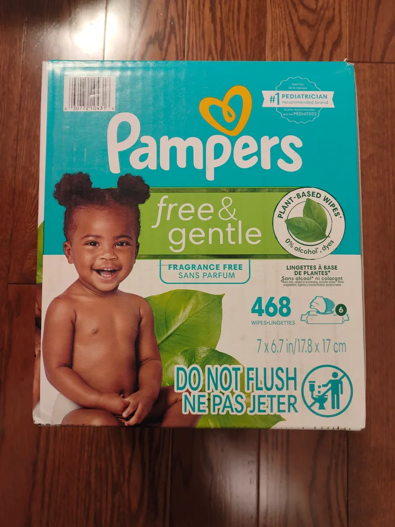 Pampers Free & Gentle Wipes - 468 Count thumbnail