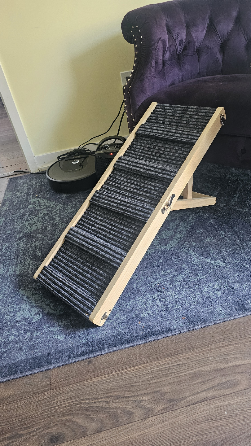 Dog Ramp/Stairs - Wood & Grey - 80x30cm