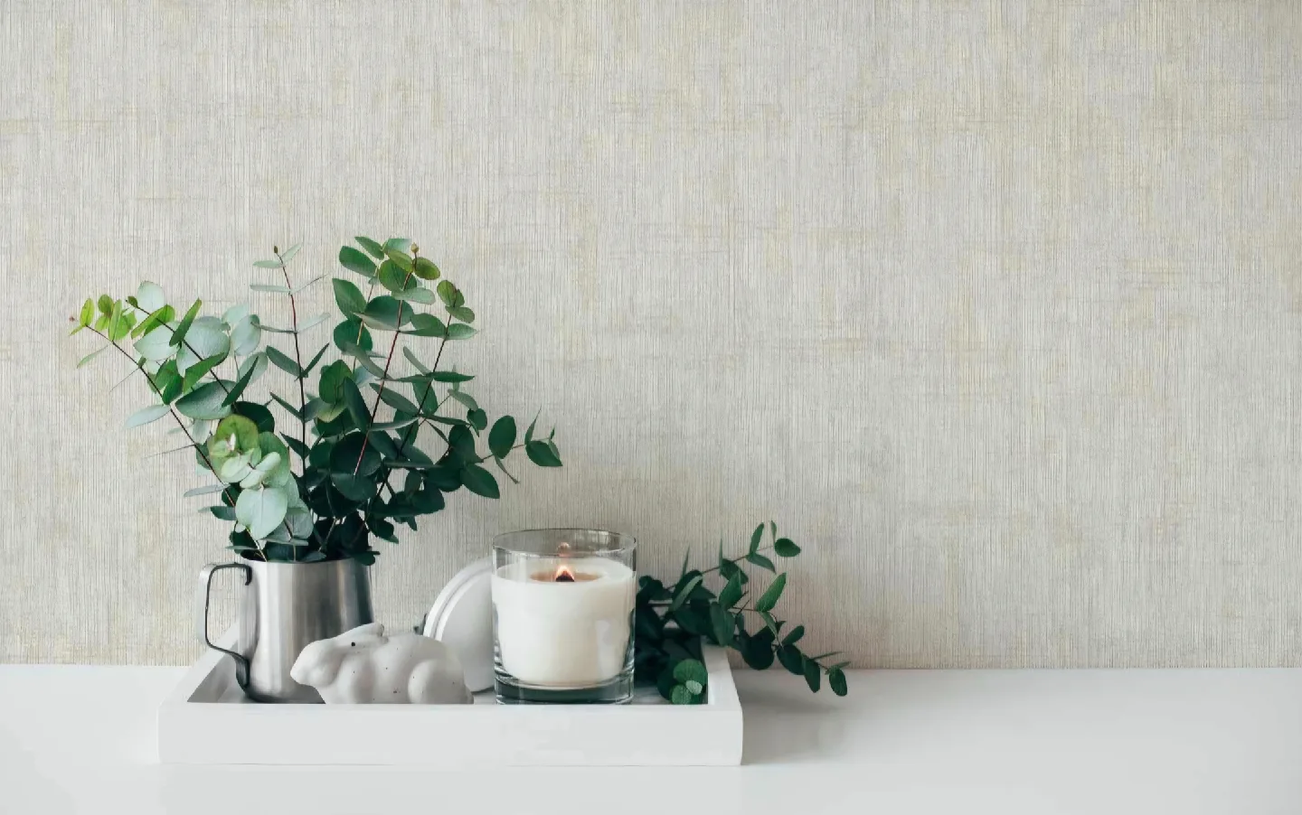 Beige Linen Textured Peel and Stick Vinyl Wallpaper 24"x374" image indicator(7)