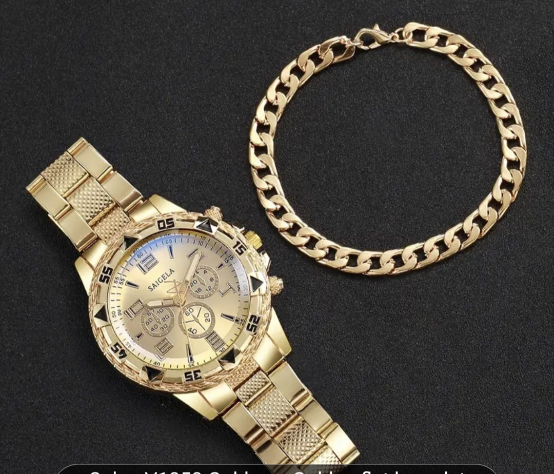 Saigela Golden Watch & Bracelet Set - photo 4