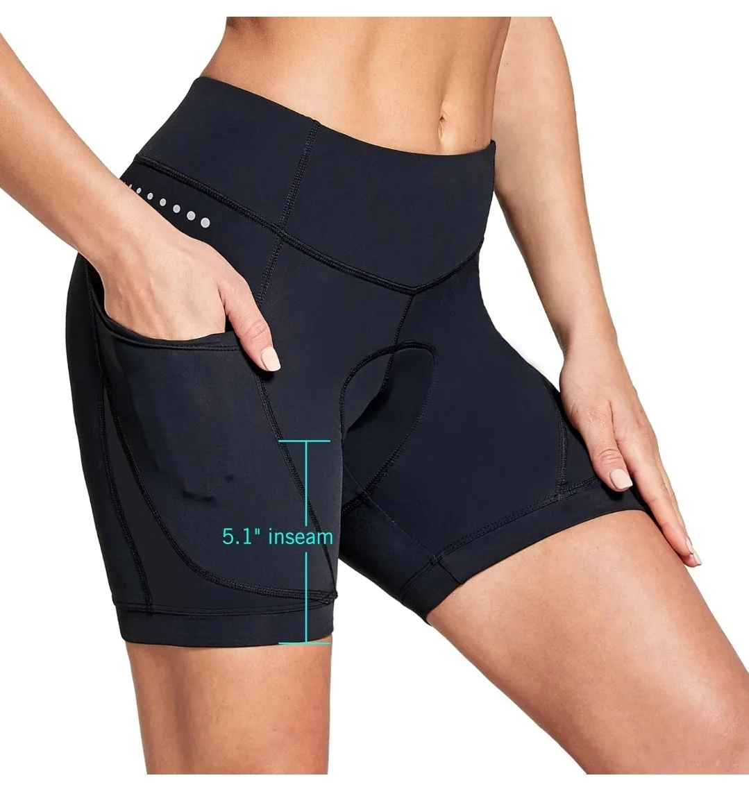 BNWT Women's 4D Padded Bike Shorts - Black image indicator(5)
