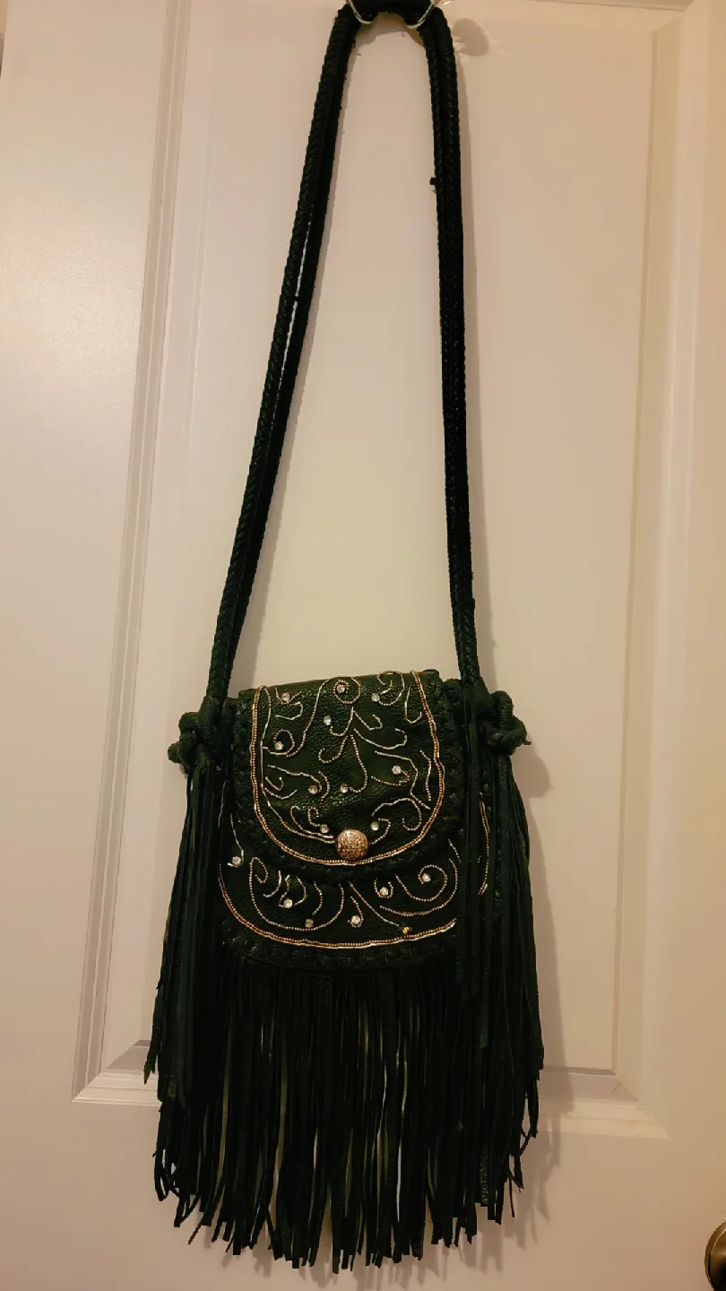 Black Embellished Fringe Shoulder Bag image indicator(2)