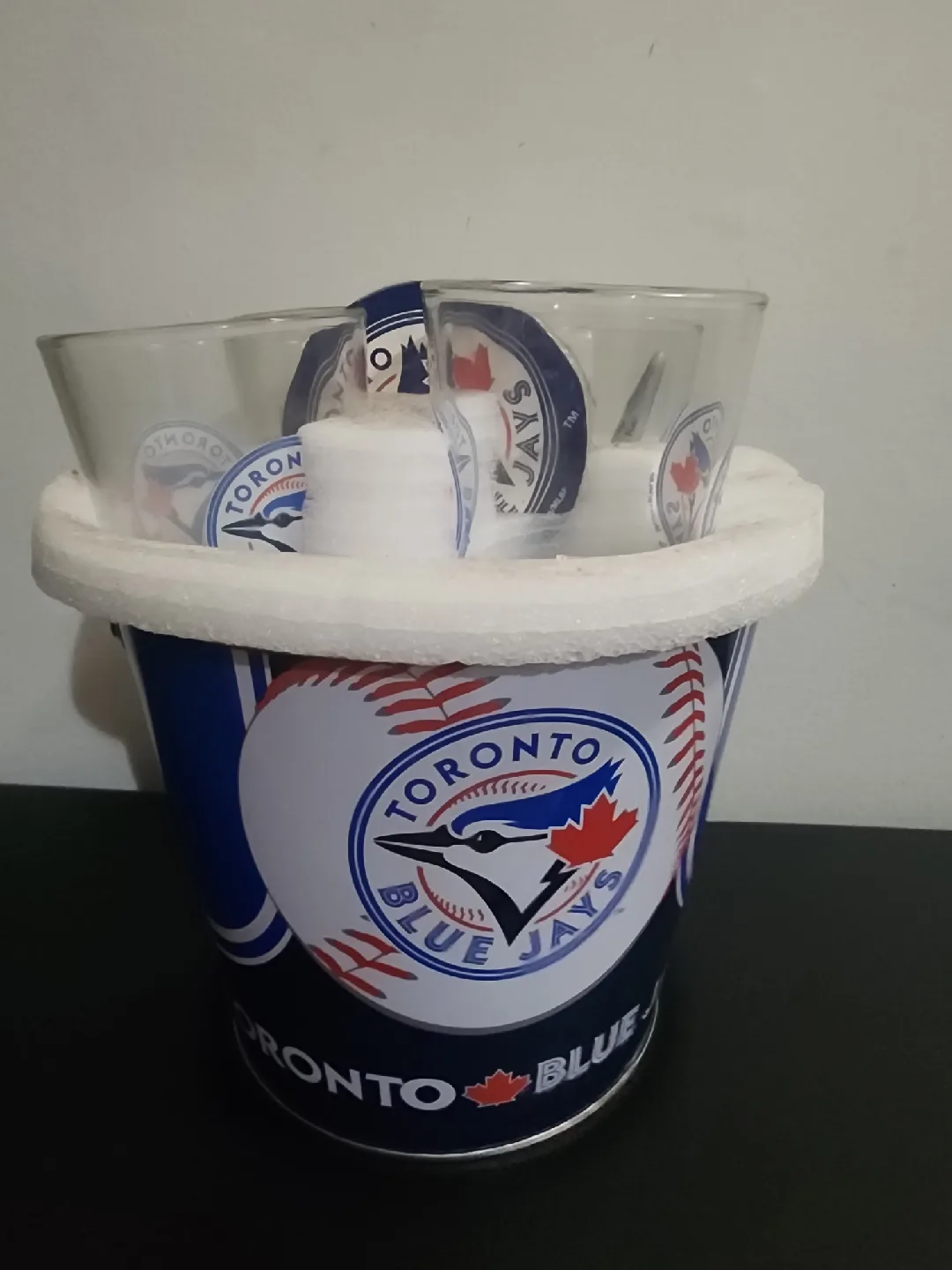 Toronto Blue Jays Bucket with Glasses & Coasters image indicator(2)