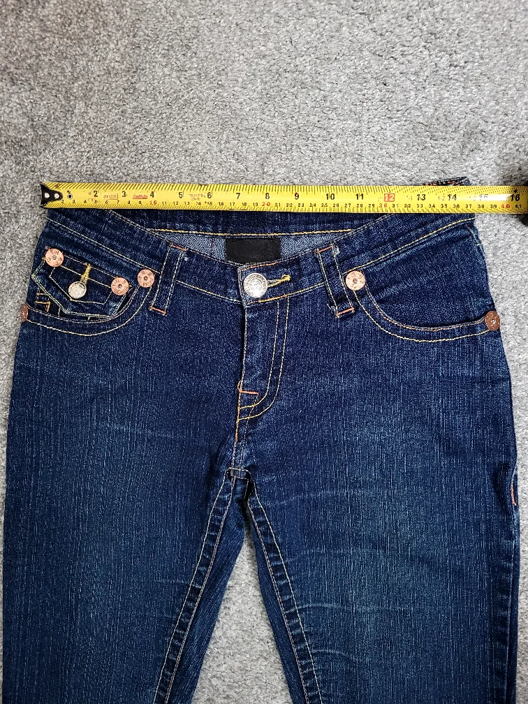 True Religion low rise flare jeans Y2K image indicator(5)