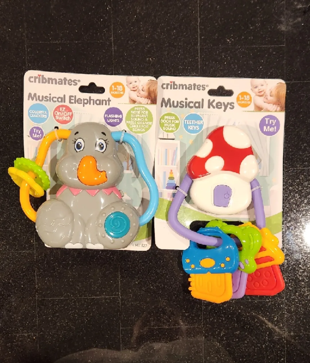 Cribmates Musical Elephant & Keys - New in Package! thumbnail