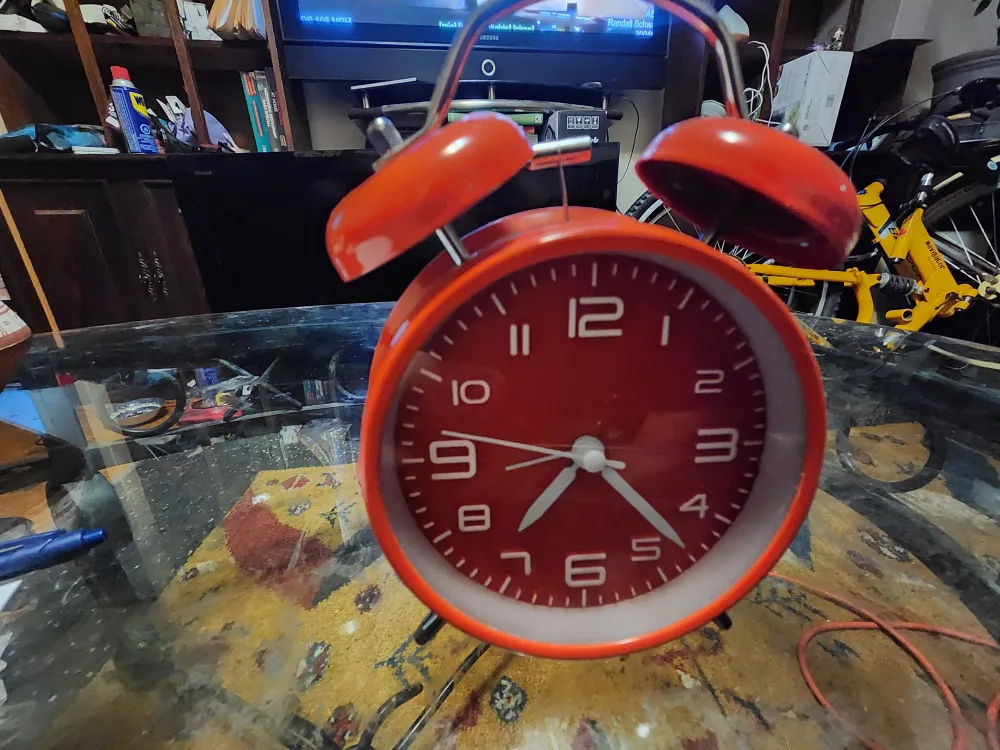 Red Twin Bell Alarm Clock