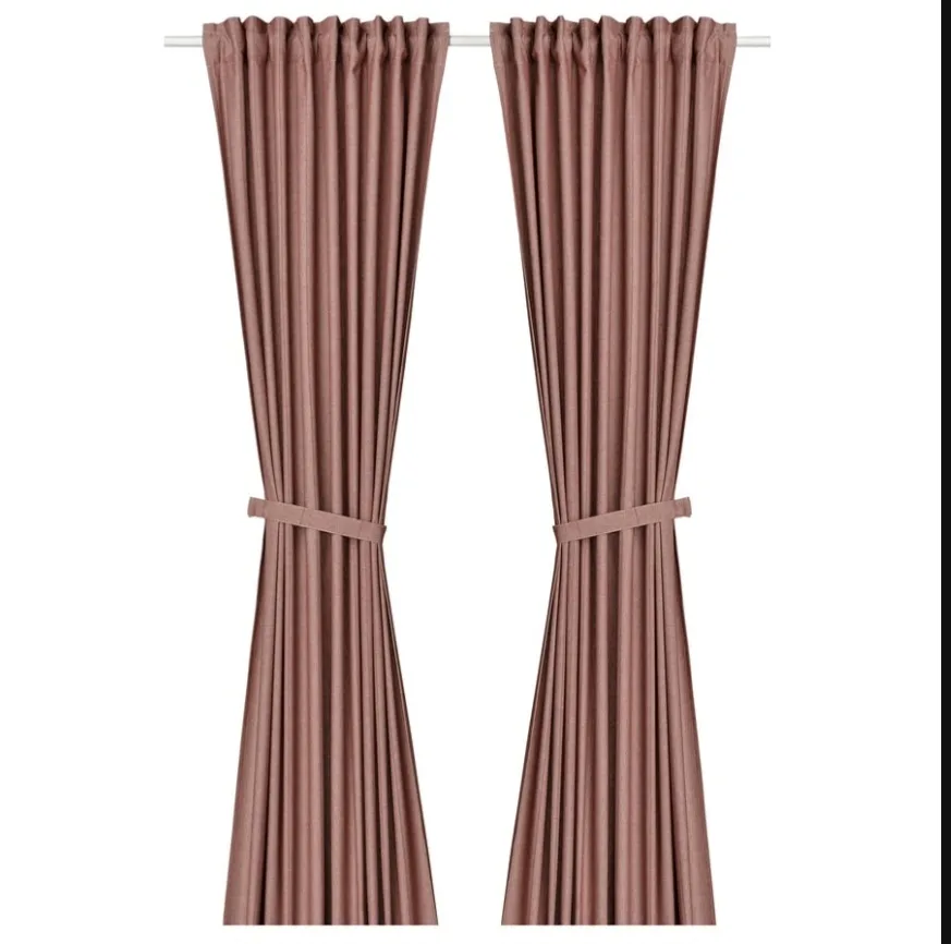 Pair of Pinkish-Brown Curtains thumbnail