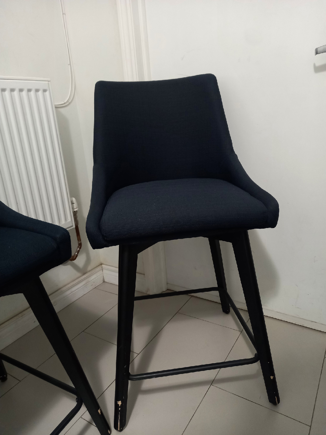 Set of 3 dark blue  Counter Height Bar Stools - photo 2