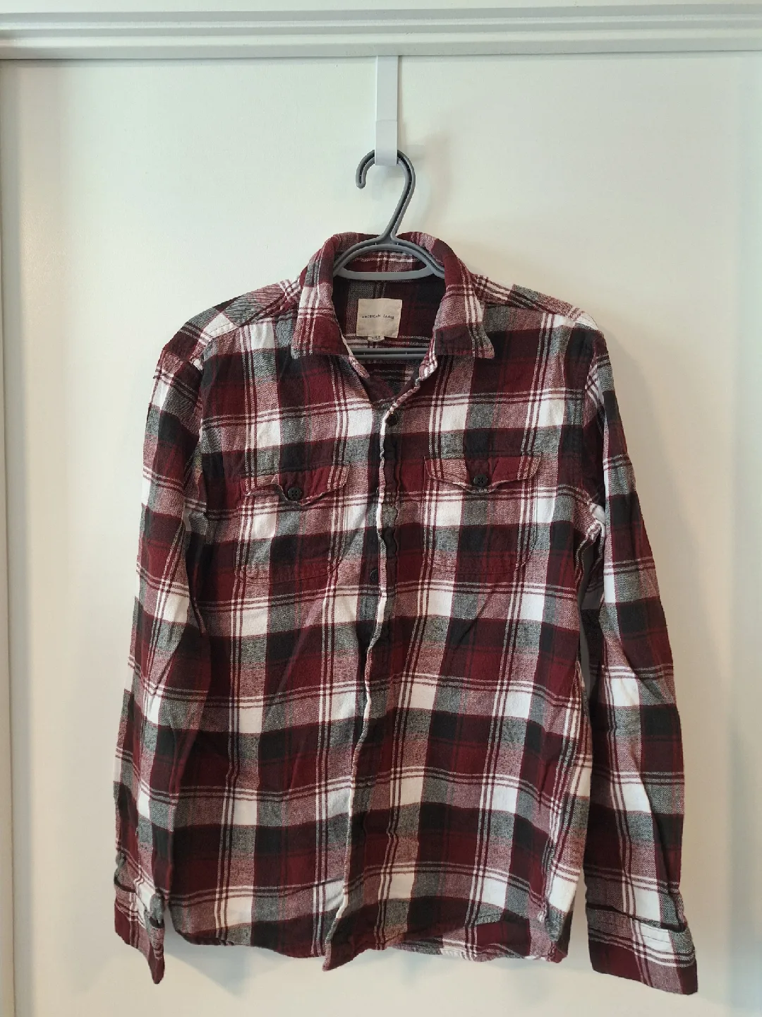 American Eagle Plaid Flannel Shirt - Size M thumbnail