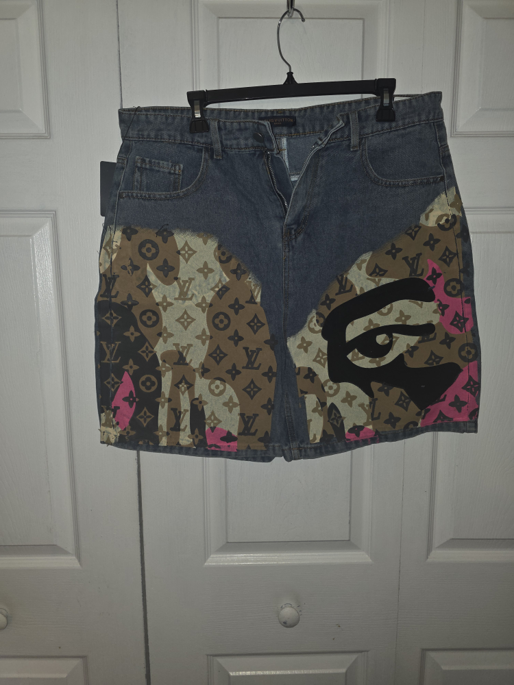 Louis Vuitton Custom Denim Shorts - photo 2