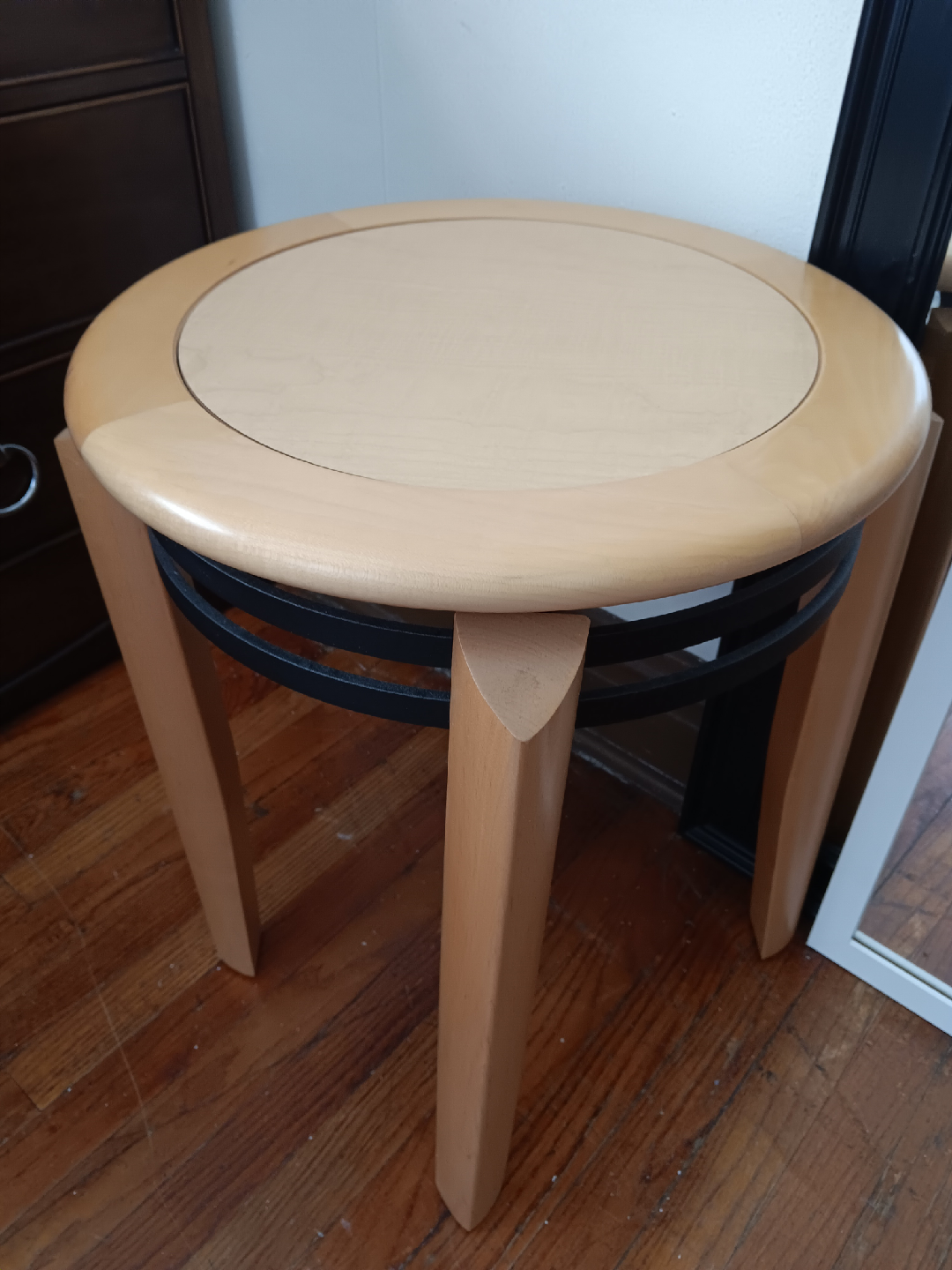 Round Wooden Side Table