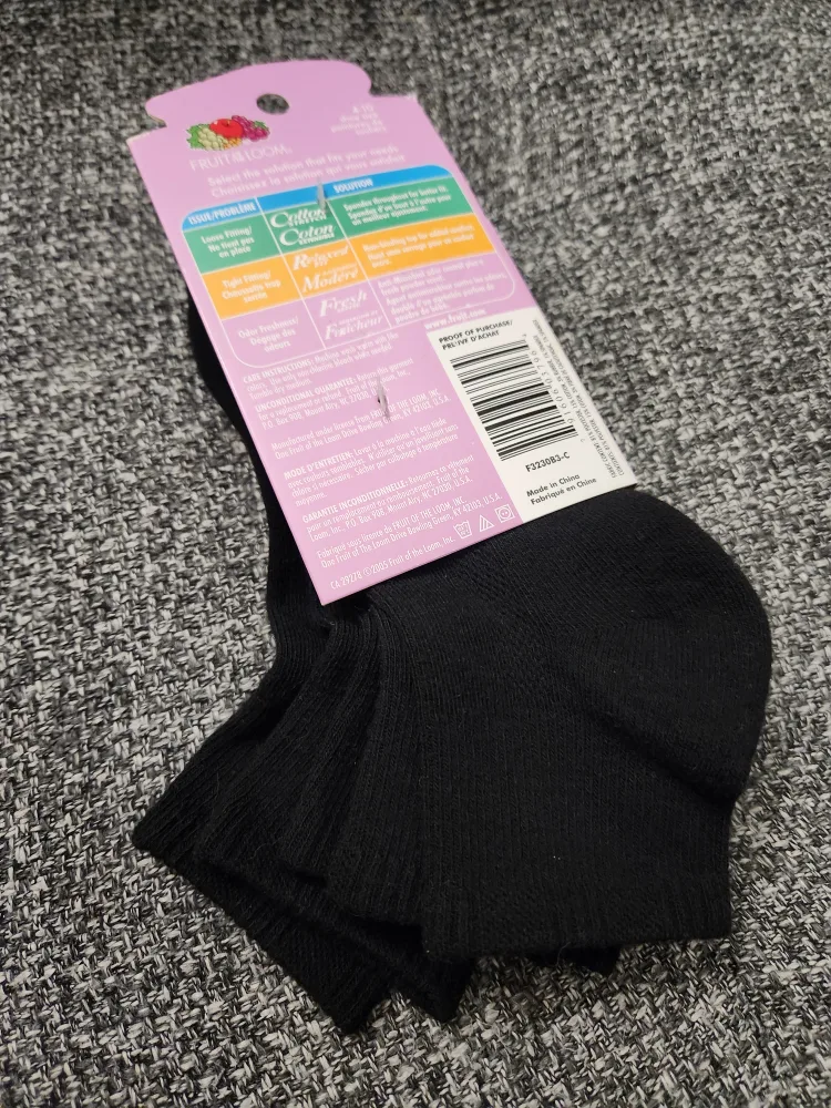Pack of Fruit of the Loom, Ladies ankle crew socks, size 4-10 image indicator(2)