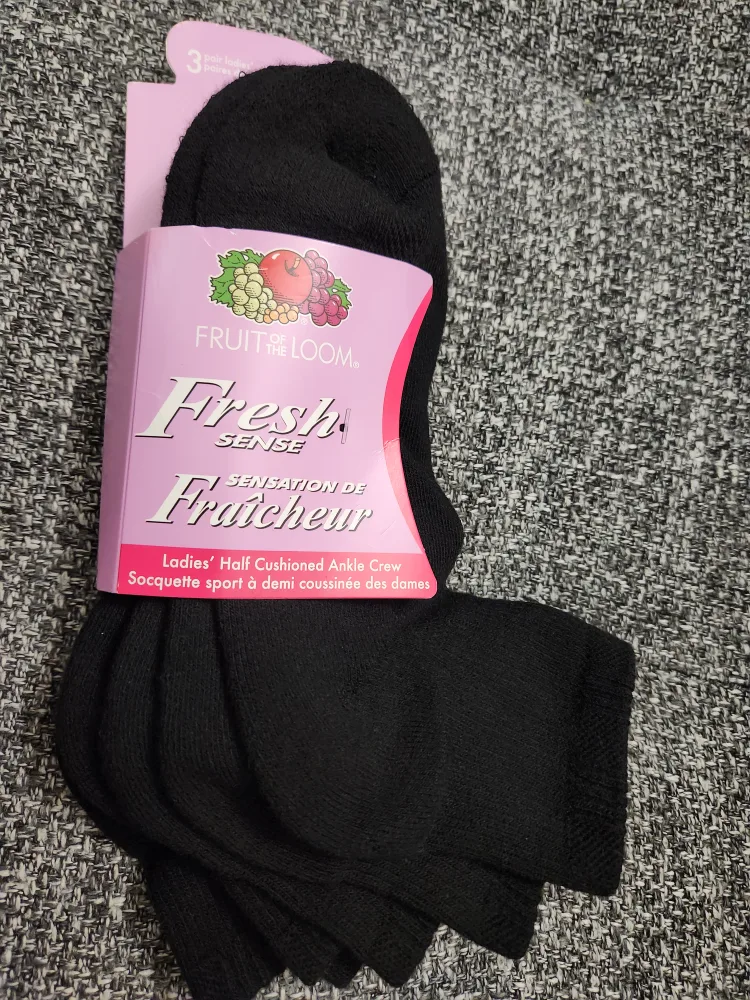 Pack of Fruit of the Loom, Ladies ankle crew socks, size 4-10 image indicator(8)