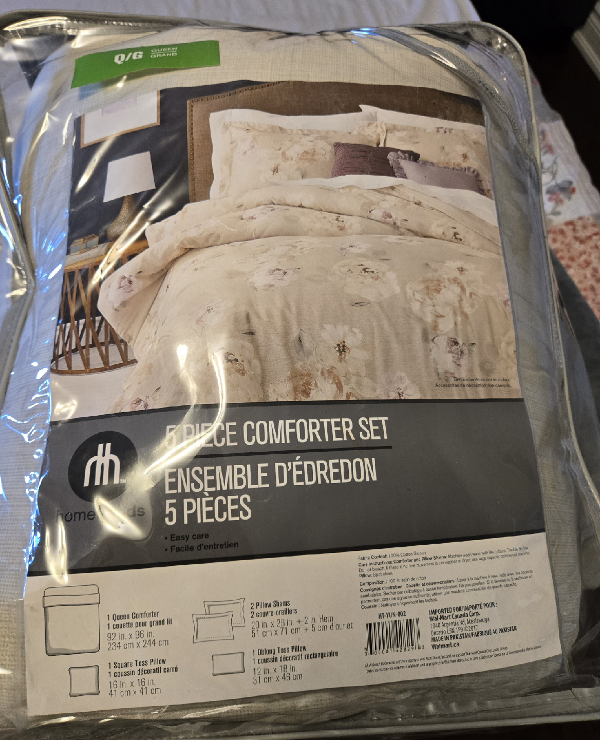Home Trends Queen 5-Piece Comforter Set - Floral