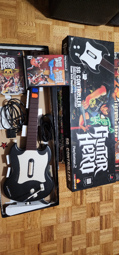 Guitar Hero SG Controller for PS2 w/ Games