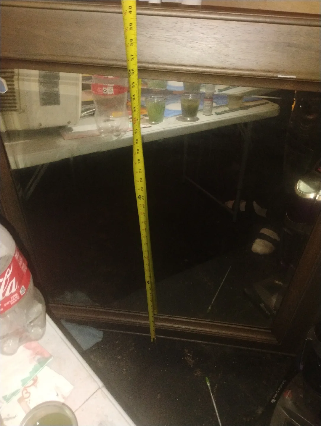 Large Brown Framed Mirror image indicator(2)