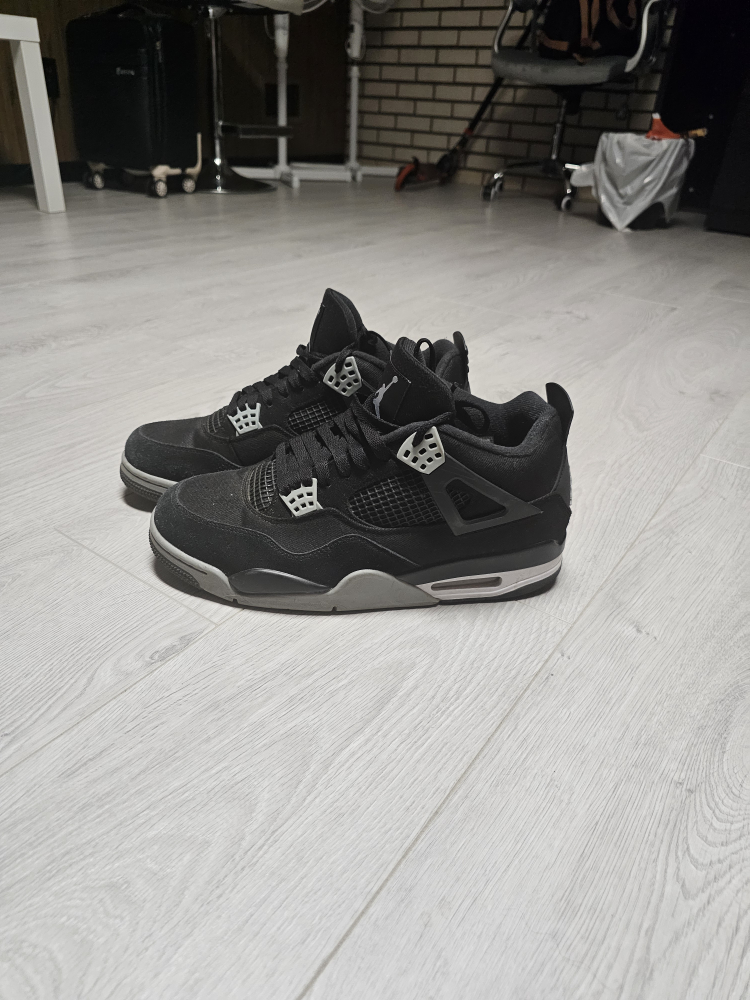 Air Jordan 4 Black Canvas, US Size 12