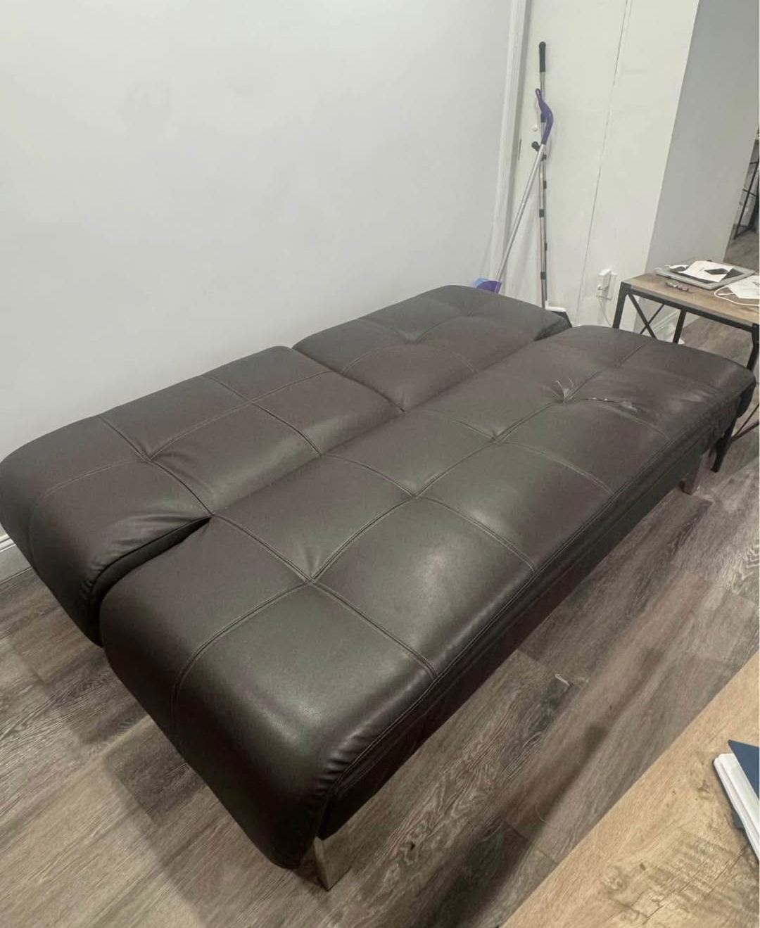 Brown Leather Futon - photo 2