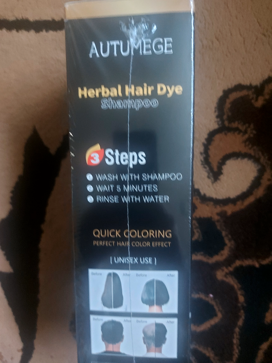 Autumege Herbal Hair Dye Shampoo black, 500ml - photo 5