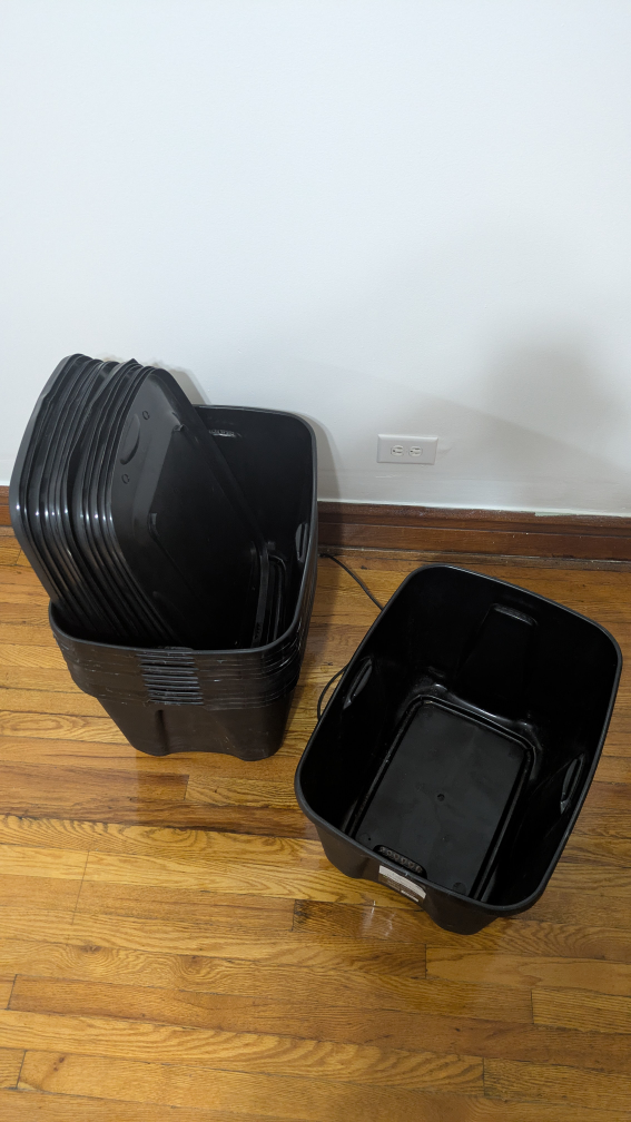 12 Black 18-Gallon Totes bins - photo 2