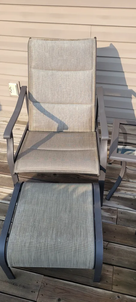 Outdoor Patio Chairs with Ottomans + table image indicator(4)