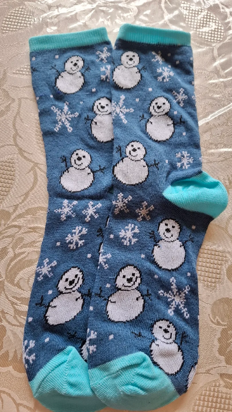 🆕️ Snowman Socks - Blue & Turquoise image indicator(3)
