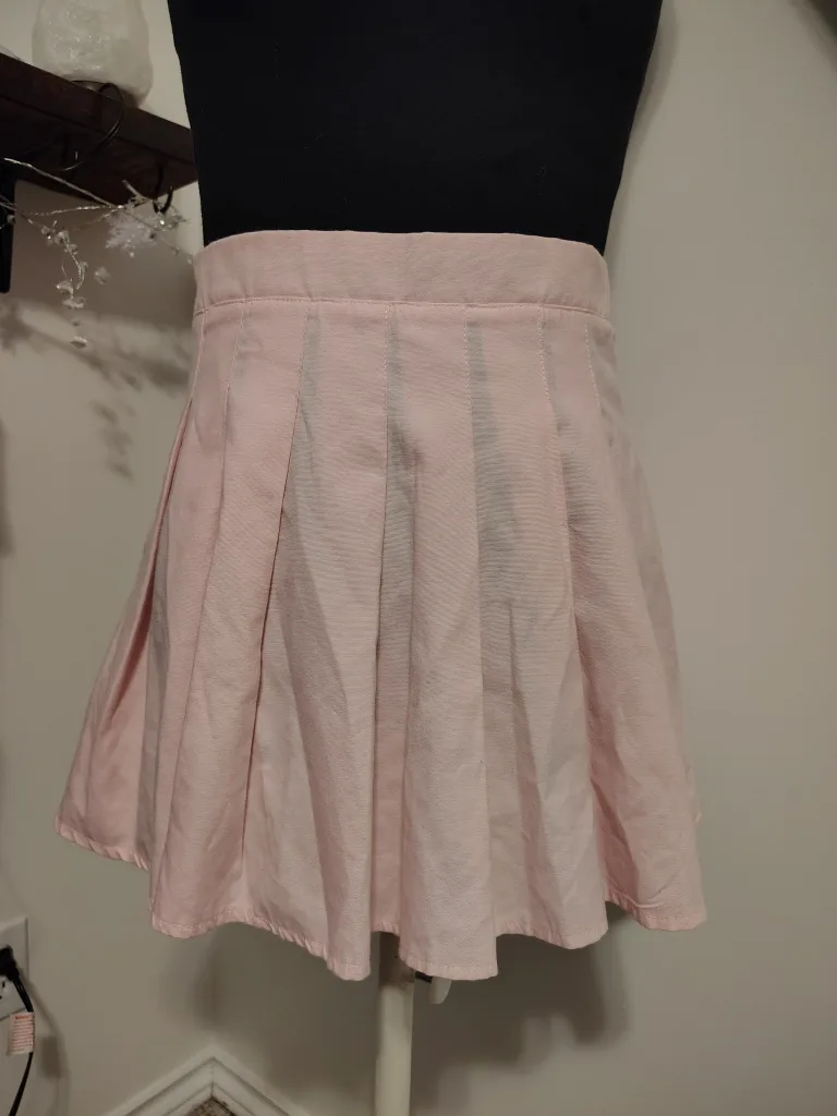 Pink Pleated Mini Skirt thumbnail