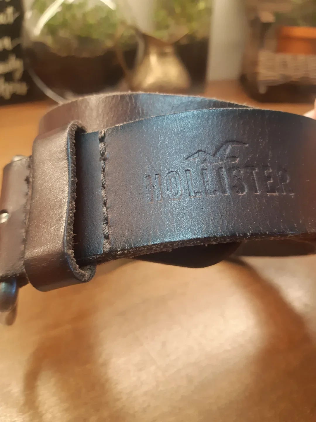Mens Brown Hollister Belt size large thumbnail