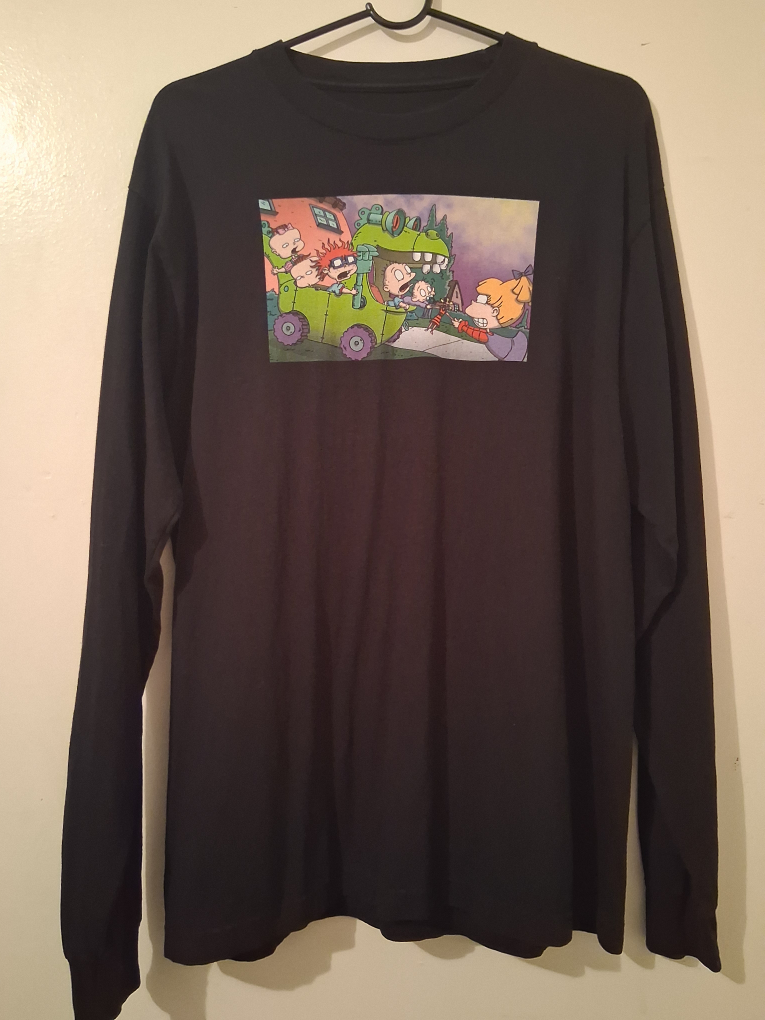 Rugrats Black Long Sleeve  T-shirt Size L
