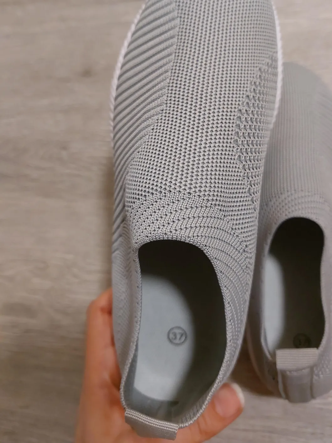 NEW Grey Slip-on Shoes - size 6 image indicator(4)