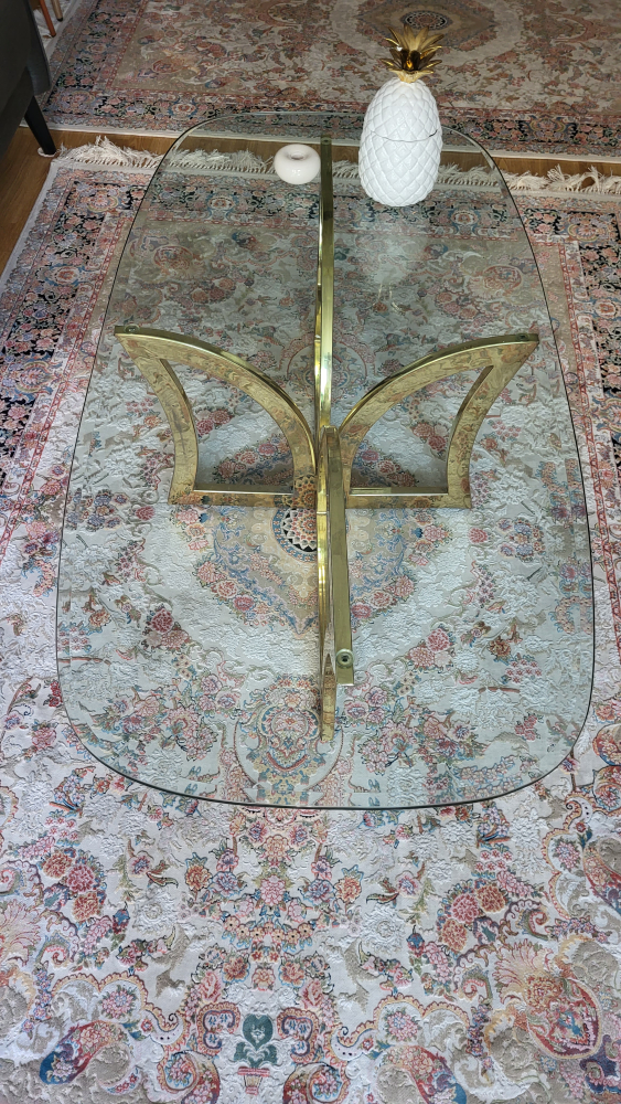 Glass Top Coffee Table with Gold Base - photo 4