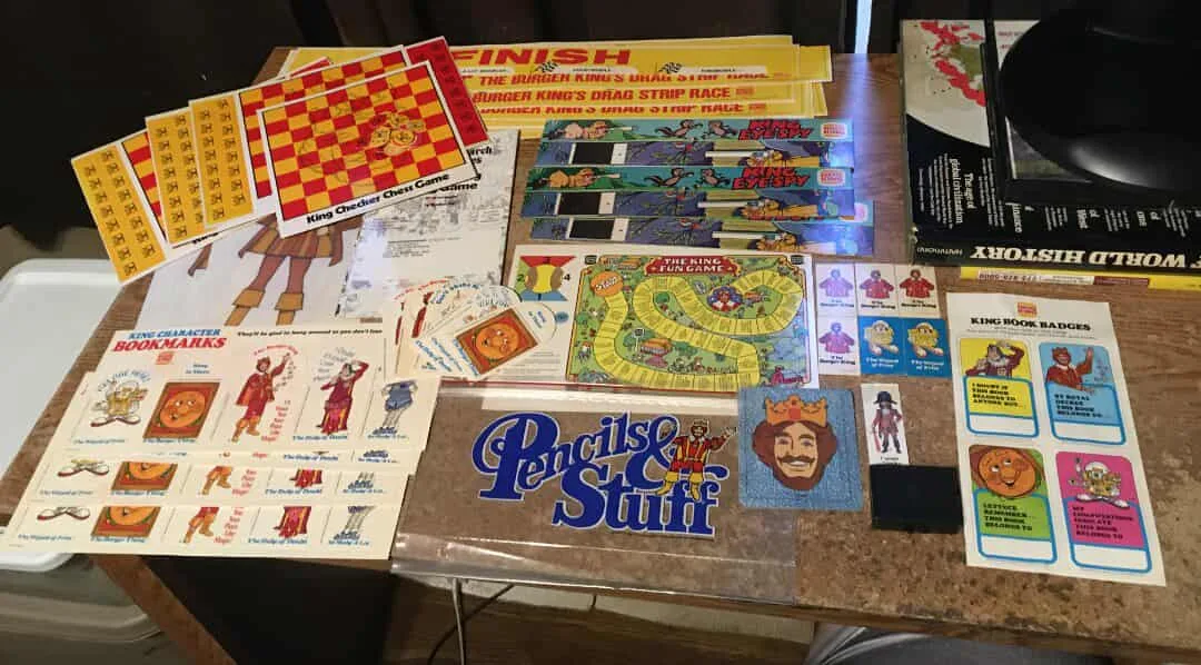 Huge lot of Vintage Burger King toys patches magnets more