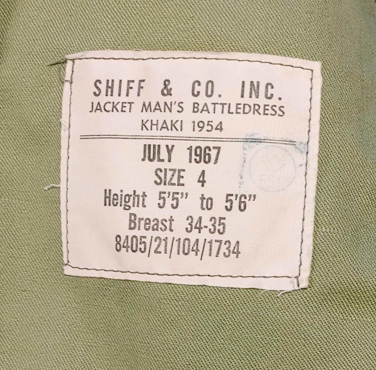 Vintage Wool Military Jacket - Olive Green image indicator(7)