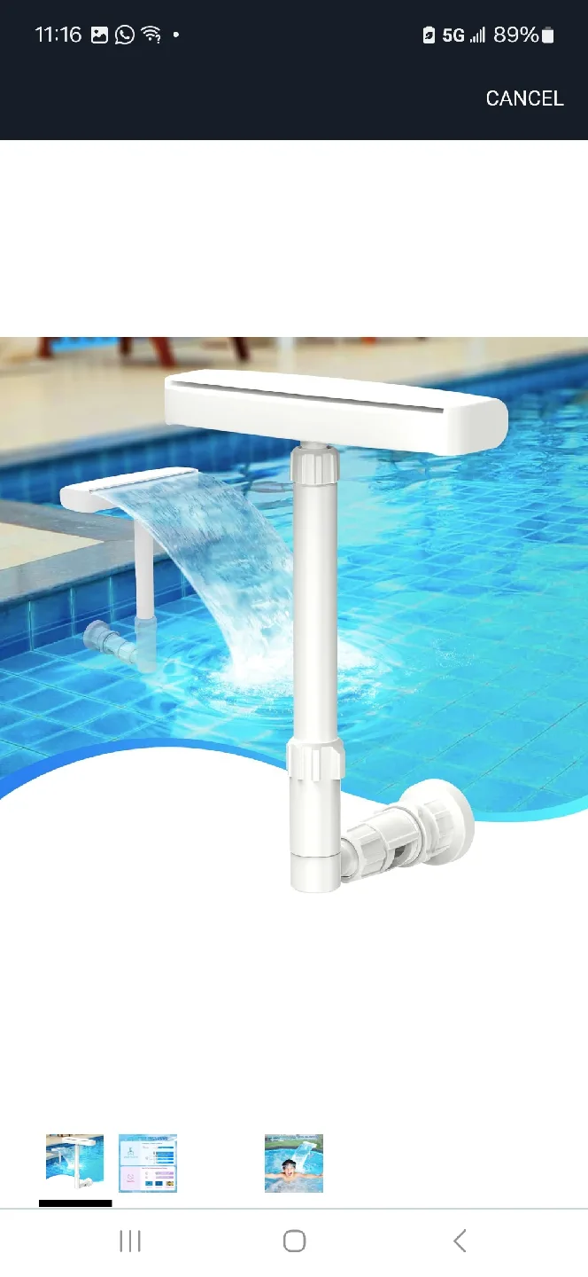 AquaJoyer Pool Fountain - Relaxing Water Feature thumbnail