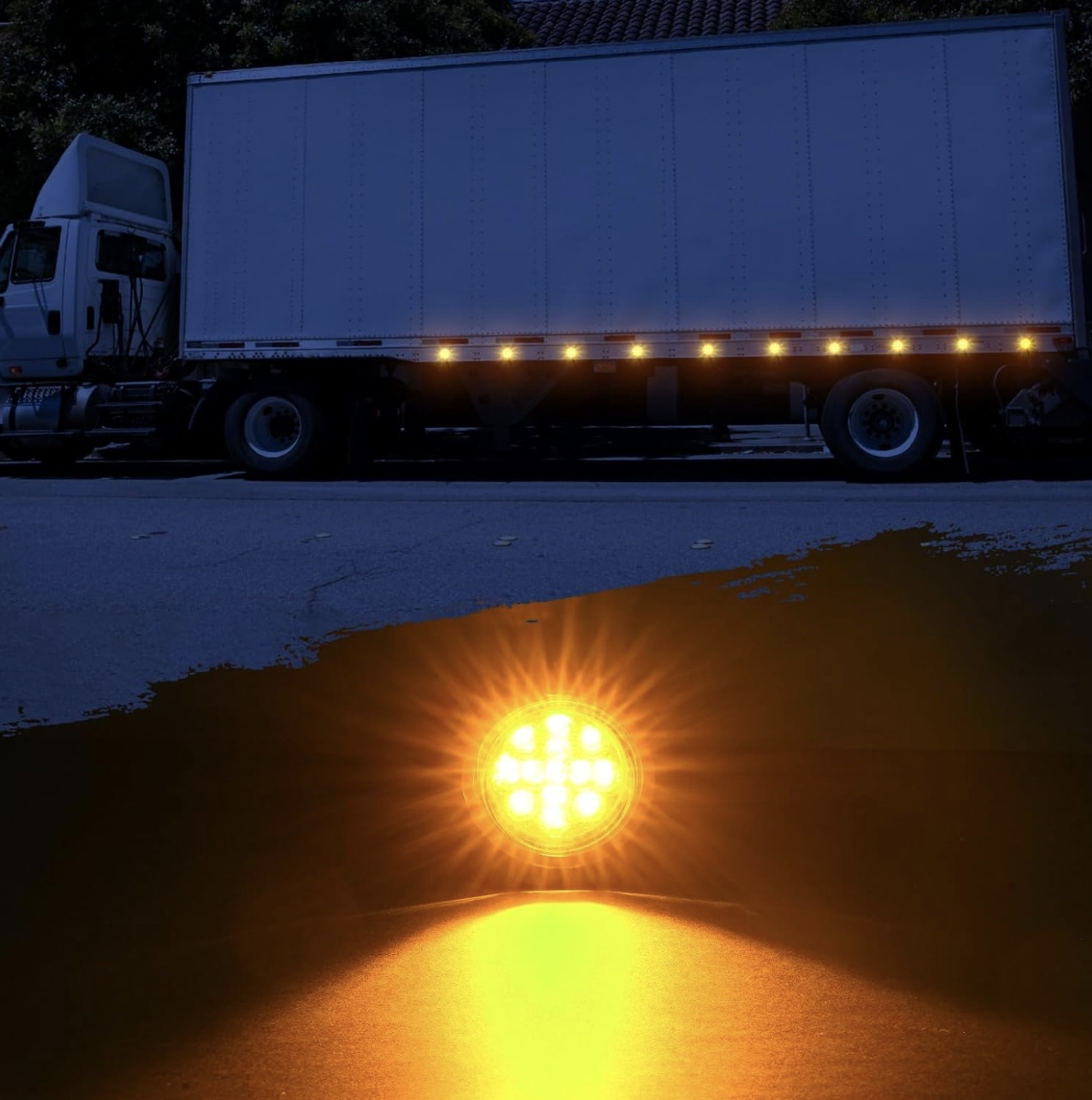 8x Round LED Marker Lights - Amber - photo 2