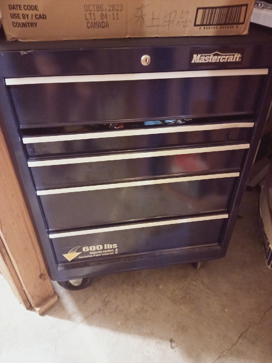 Mastercraft 5-Drawer Tool Cabinet - 600lbs Capacity