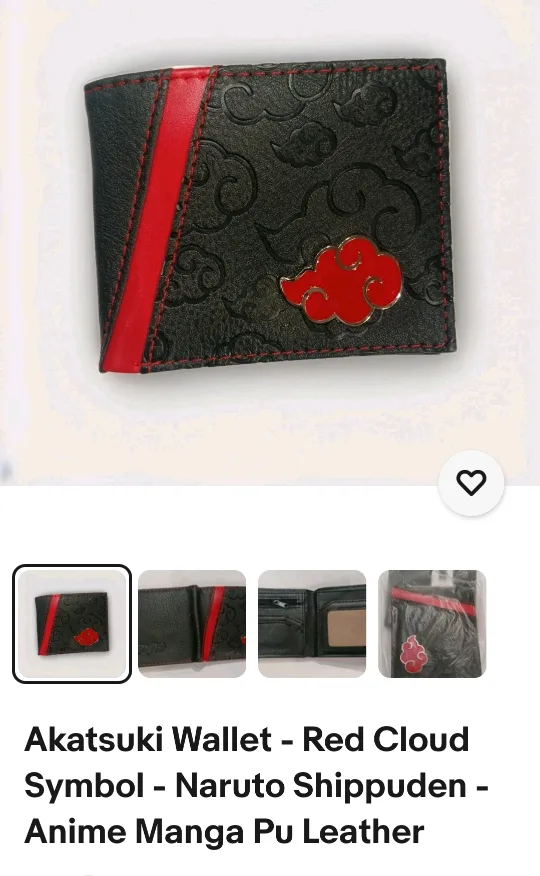 Akatsuki Red Cloud Naruto Shippuden Wallet thumbnail