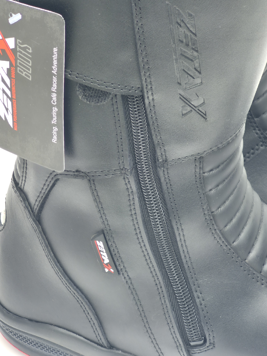 ZTX Motorcycle Riding Boots - Black - photo 3