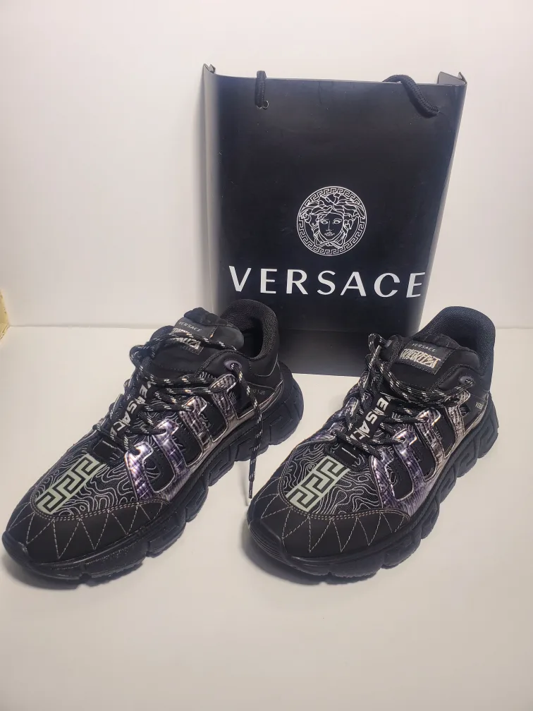 Men’s Versace Trigreca Sneakers BSYF037B Size 43/10 image indicator(9)
