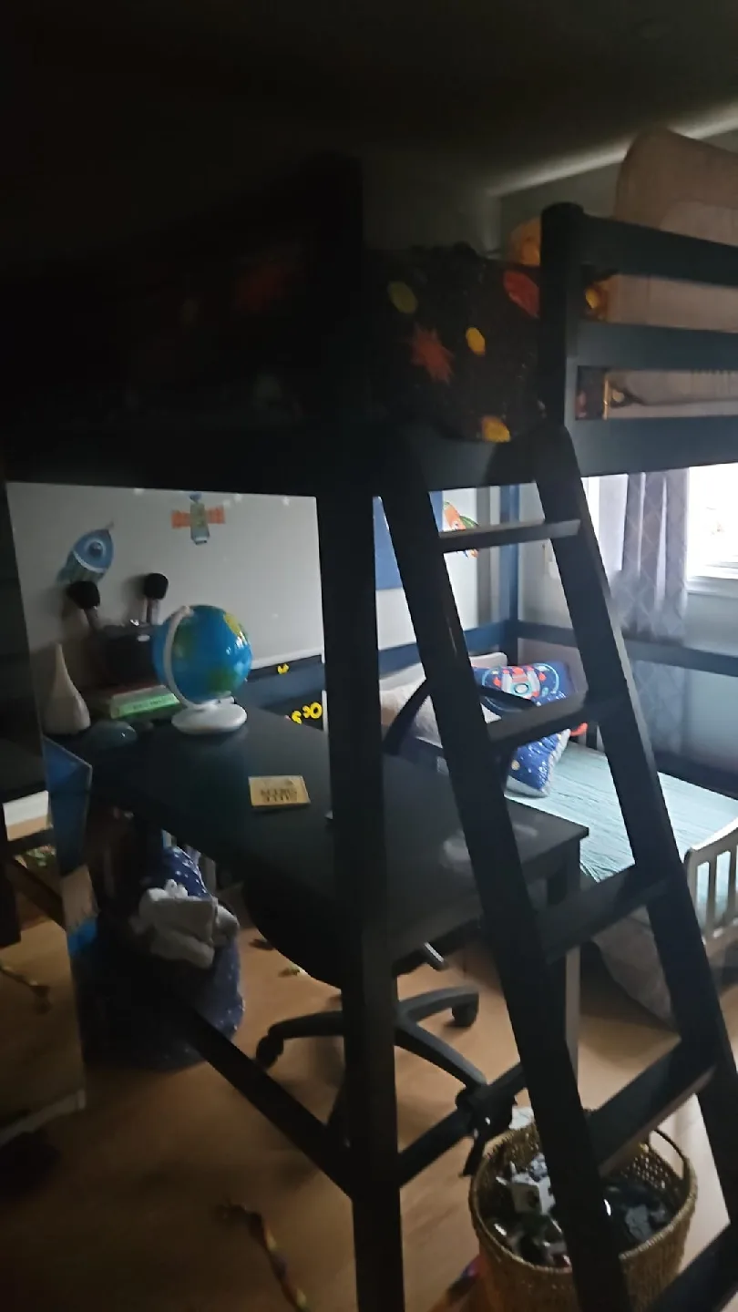 Blue Loft Bed with Desk image indicator(3)