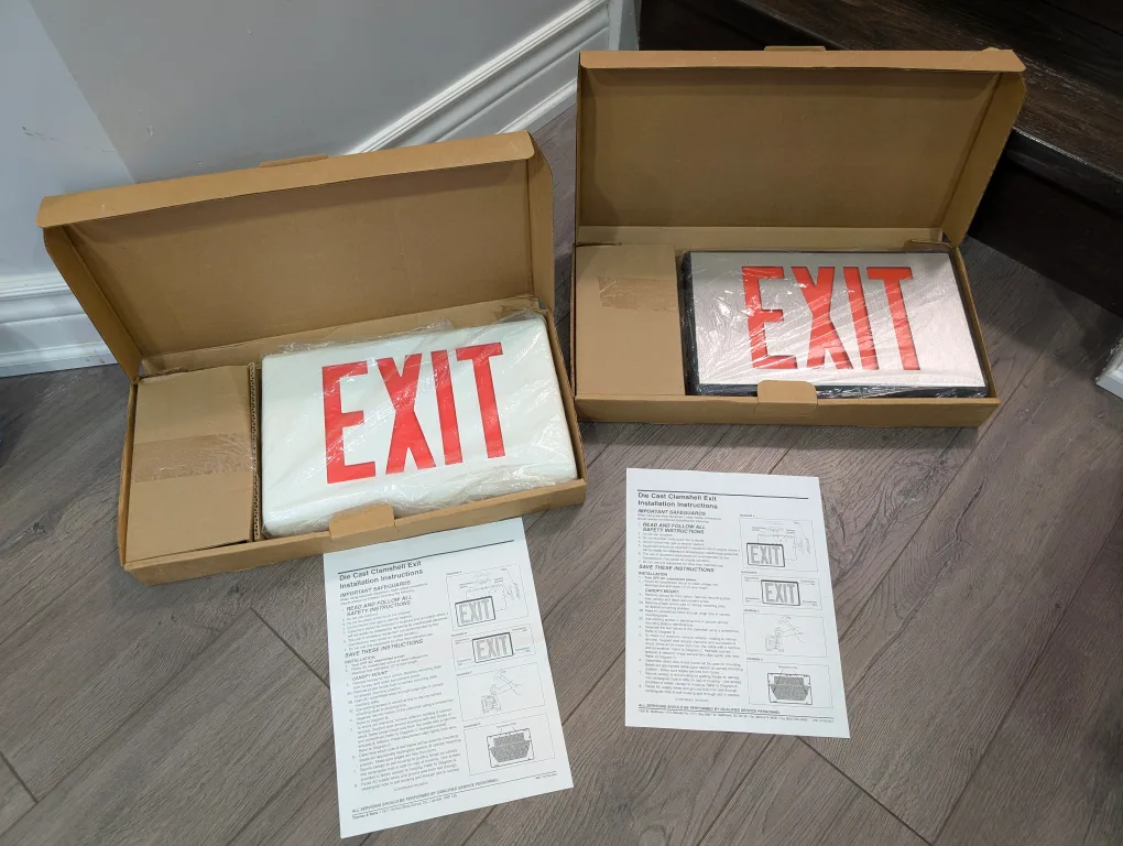 NIB - Commercial Industrial Die Cast Aluminum Exit Sign thumbnail