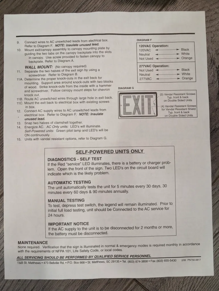 NIB - Commercial Industrial Die Cast Aluminum Exit Sign image indicator(5)