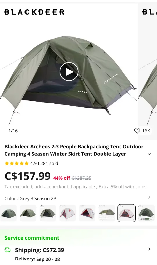 Blackdeer Archeos 2P Ultralight 3 season tent image indicator(5)