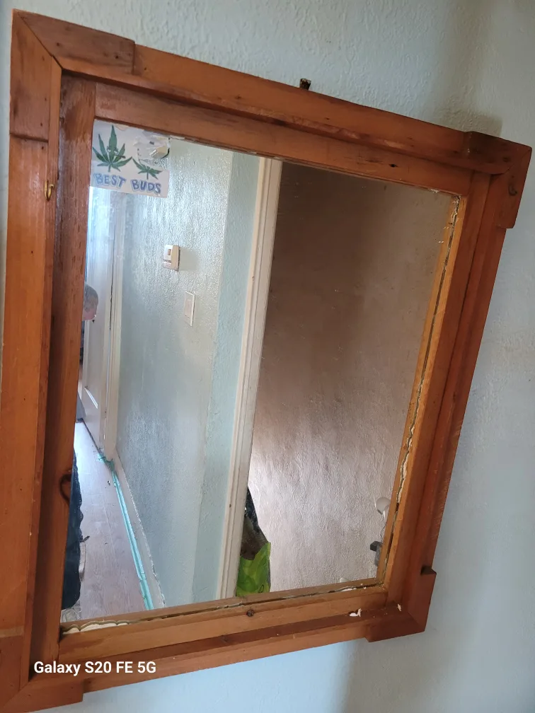 Wooden Framed Mirror thumbnail