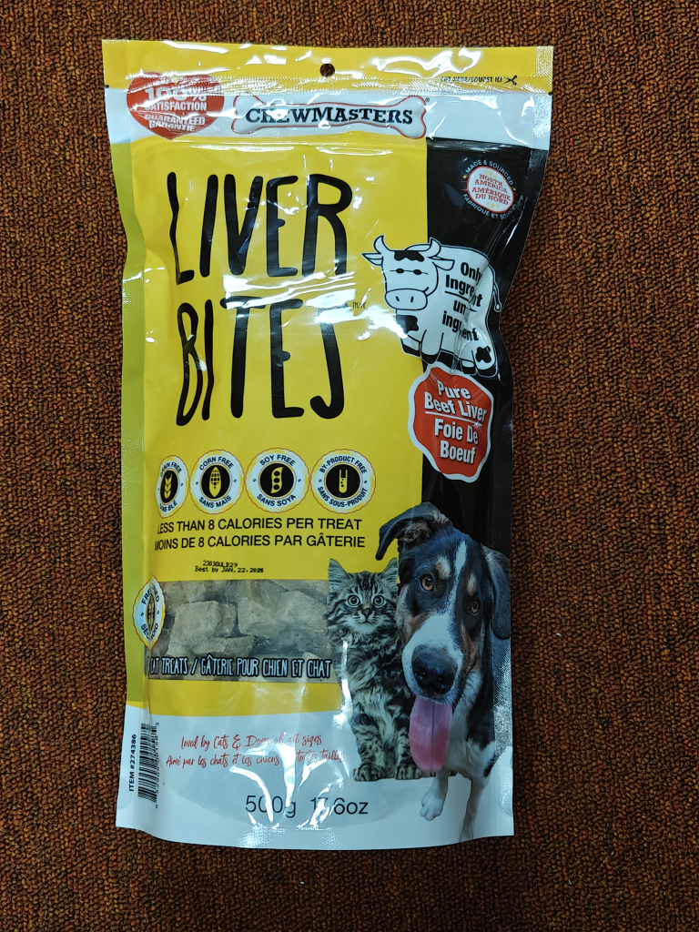Beef Liver Bites Treat for Cat/Dog