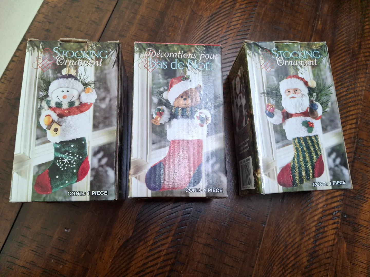 3 vintage Christmas ornaments. image indicator(3)