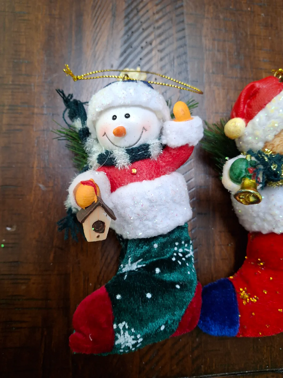 3 vintage Christmas ornaments. image indicator(5)